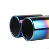 Car Dual Exhaust Tip Tail Pipe Tailpipe Stainless Steel Premium Durable Curved Type Replace