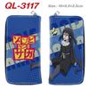 Franchouchou Langreißverschluss-Geldbörse PU-Leder Zombie Land Saga Anime Merchandise Cosplay Kartenhalter Braun