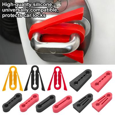 Universal Car Door Lock Protector 4PCS Anti-Collision Buffer Pads Shock-Absorbing Silicone Pad for Door Edge Scratch Prevention