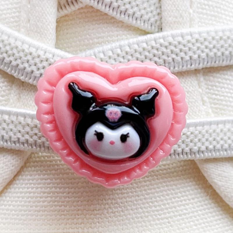 Kuromi Cartoon Shoe Buckle Accessory for AF1 Kids' Shoelaces - DIY Decoration.