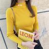 Sweater Women Pullover Button Turtleneck Sweaters Women Autumn Winter Fashion New Slim Knitted Sweater Bottoming Tops
