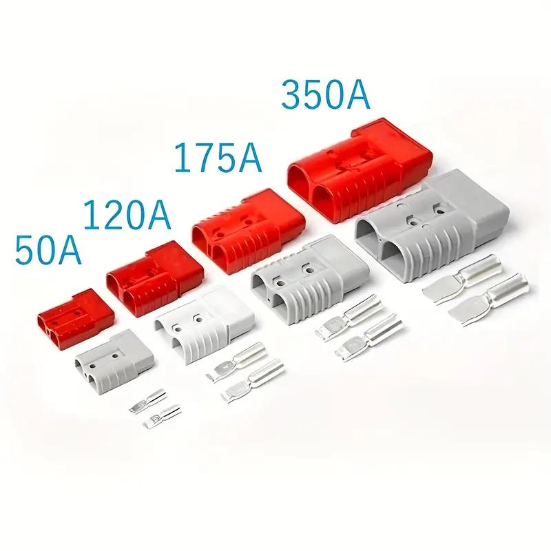 4/2/1PC For Anderson 50A 120A 175A 350A 600V Plug Cable Terminal Battery Power Connector Quick Plug Battery Charging Connector
