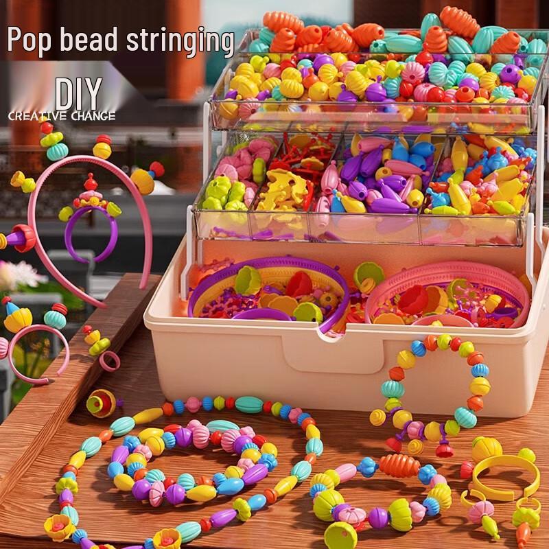 Kids DIY Pop Bead Jewelry Making Kit