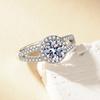 Luxury Round Zirconia Pave Ring: Shiny, Versatile European-American Fashion Jewelry for Women
