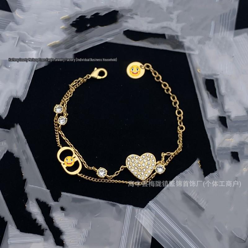 Brățară Damă Djia cu Strat Dublu, Design Stea cu Nas de Porc și Accente Diamantate