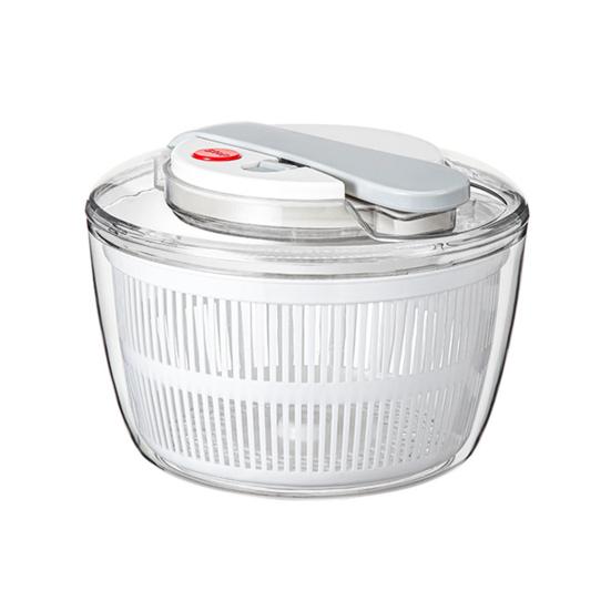 

Salad Spinner Large Manual Lettuce Spinner with Colander And Draining System Multi-functional Plastic Vegetable Fruit Washer білий