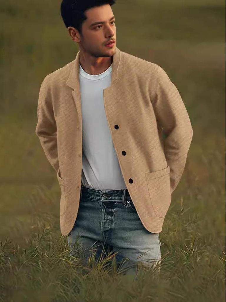 2024 Trending Men's Solid Color Fashion Jacket - Youth Casual Style