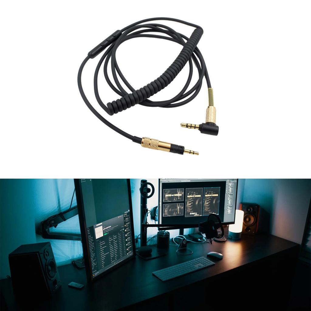 Headphone Audio Cable Replacement for Sennheiser HD4.30/HD400/HD4.40/HD4.50 Headphone for Most 3.5mm Jack Device