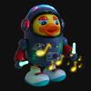 Plastic Electric Dance Space Duck Sound And Light Duck Musical Interactive Toy  Kids Toddlers
