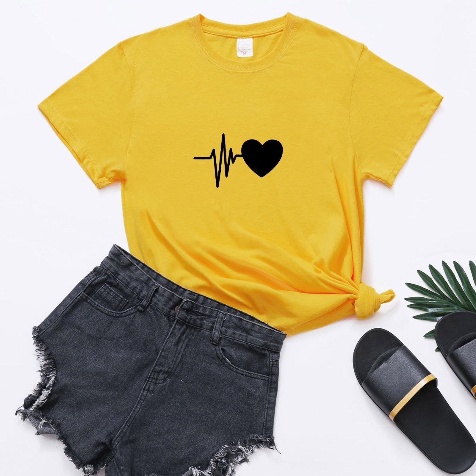 

Футболки с графическим принтом Уличная повседневная одежда с коротким рукавом с принтом XL жёлтый