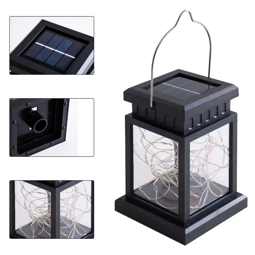 Outdoor Solar Powered Lantern Solar Lantern Lights For Patio Garden Hanging Lamp Candle Lights For Party Decorative