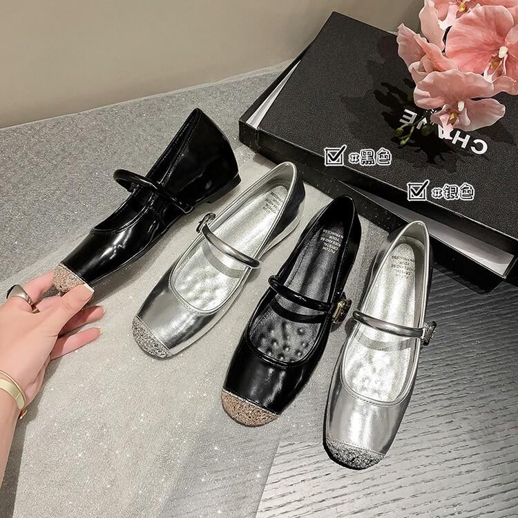 Fange den Schwanz des Frühlings~ 2025 Handgefertigte Vollleder-Innenhöhenerhöhung Leichte Mund Einzelne Schuhe Silberne Spleißung Mary Jane Schuhe