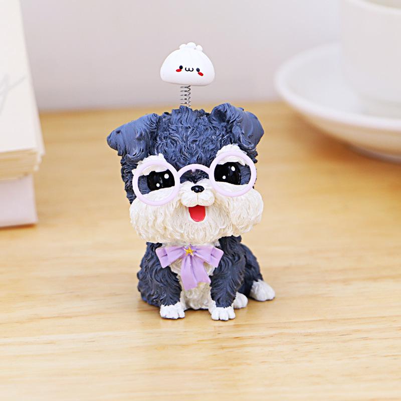 Adorable Pomeranian Dog Figurine: Office Desk & Car Interior Decoration