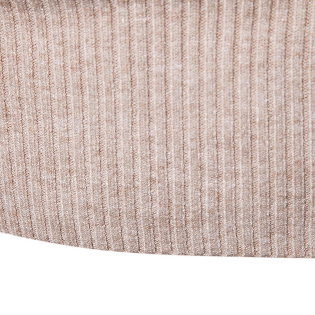 Men's High Stretch Bottoming Shirt High Lapel Knit Sweater Solid Color Sweater