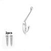 Alloy Durable Zinc Coat Hanger With Drill Holes For Bathroom Closet Organization