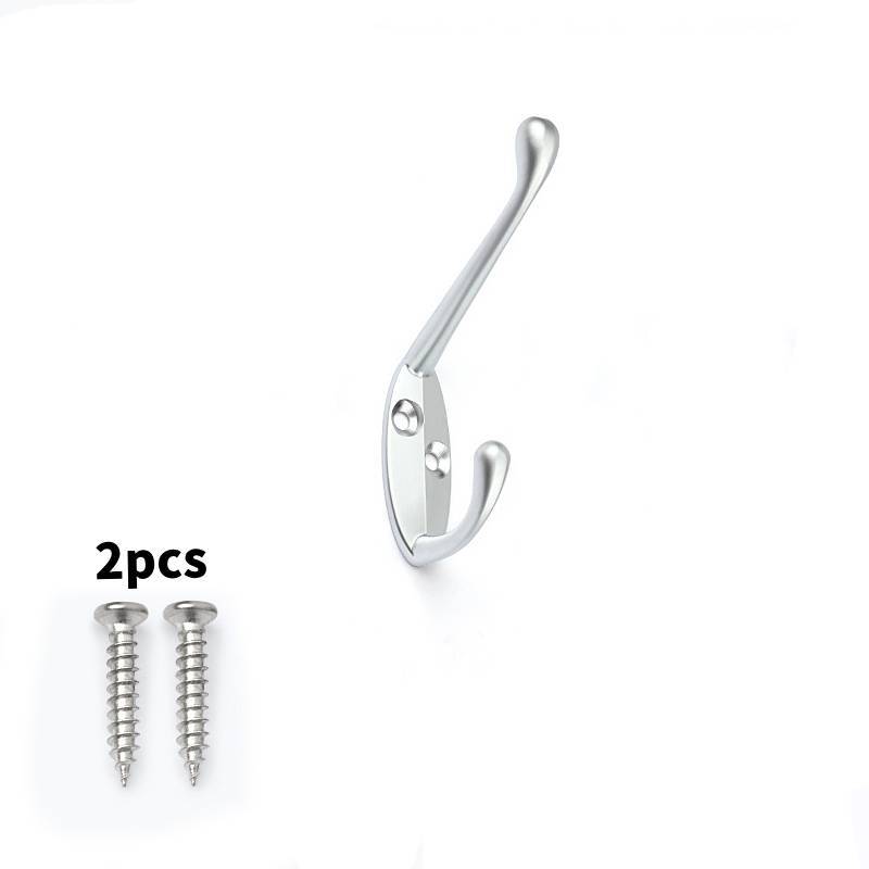 Alloy Durable Zinc Coat Hanger With Drill Holes For Bathroom Closet Organization