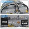 [TITLE ROLE] Backpack with Godzilla, Mothra, King Ghidorah, and Mechagodzilla Designs, Large Capacity, B5 Storage, Perfect for School Trips, Travel, a