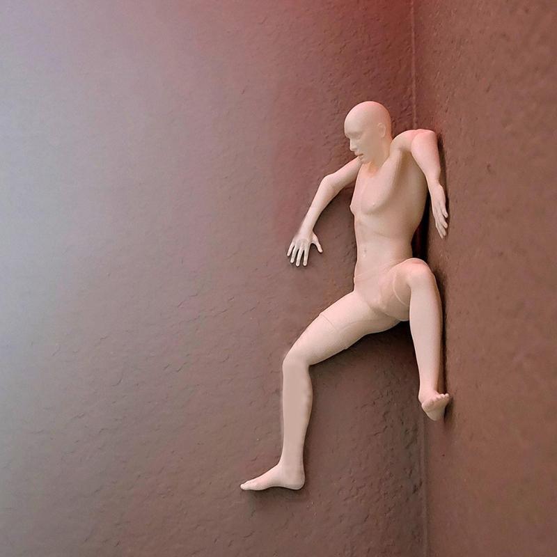 

Испуганный Фигурка Угловой Настенный Декор 3D Самоклеящаяся Статуя Карабкающегося Человека Скульптура Домашний Офис Настенное Украшение Любители Скалолазания белый