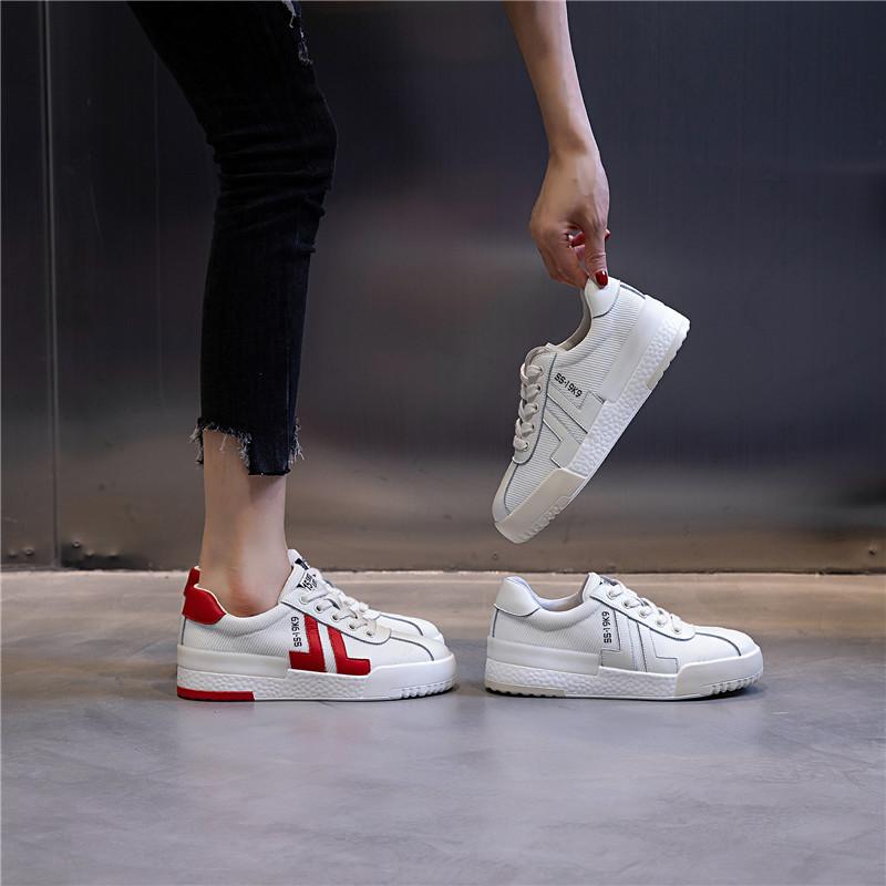 Spring 2025 New Leather Women's Shoes Flat-bottomed Casual Versatile Sports Single Shoes Women's Shallow Mouth Breathable Trendy Fashion Versatile