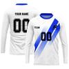 Men’s Long Sleeve Athletic Shirt, -Wicking Sports Top, Lightweight Running Jersey, Red & Navy, Quick Dry