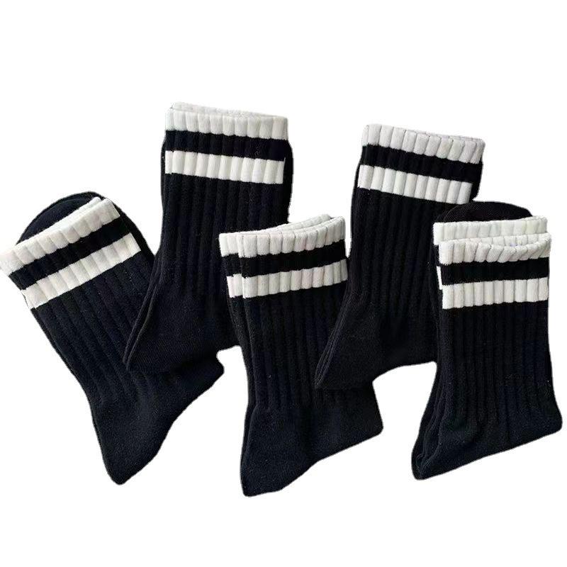 5 Pairs of Solid White Thick Stockings for Men, Trendy, Anti-odor, Versatile for Sports, Men's Long Stockings
