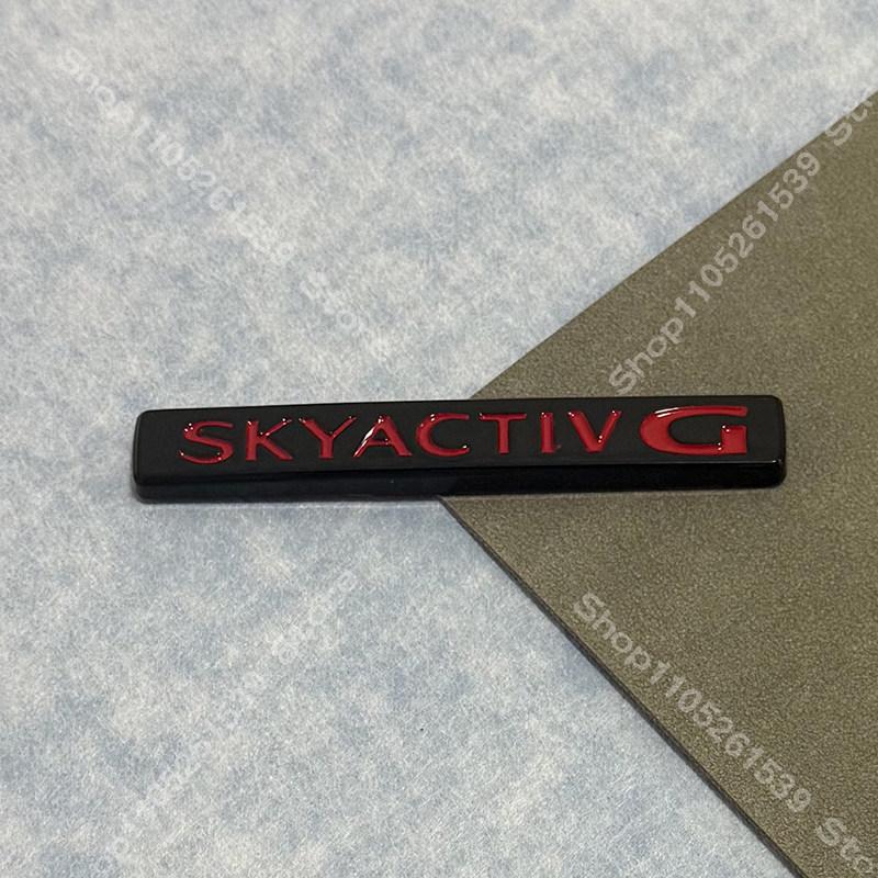 3D ABS Black Logo For 2020 2021 2022 MAZDA6 Emblem Letters Car Rear Trunk Badge ATENZA Black Red Sticker Front Accessories J6