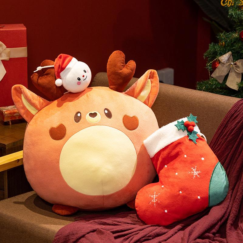 Christmas Snowman Wreath Elk Candy Boots School Festival Dress-up Home Decoration Gift