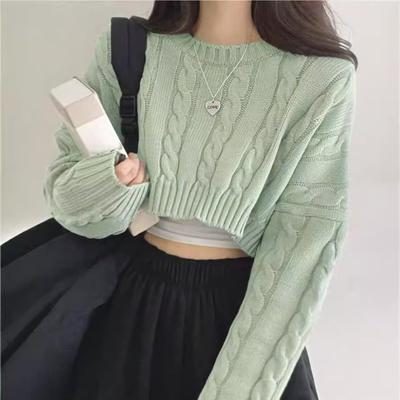 Übergröße Pullover Damen Rundhals Pullover Lässig Langarm Oberteil