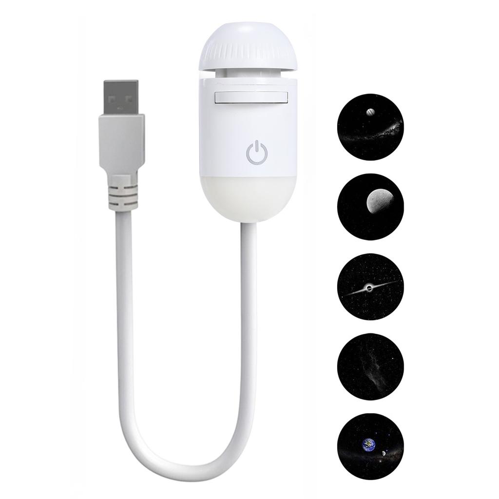 NEW 2-in-1 Mini Galaxy Star Projector Night Light Dual Use HD Romantic Ambient Lamp USB Powered for Car Interior & Bedroom Decor