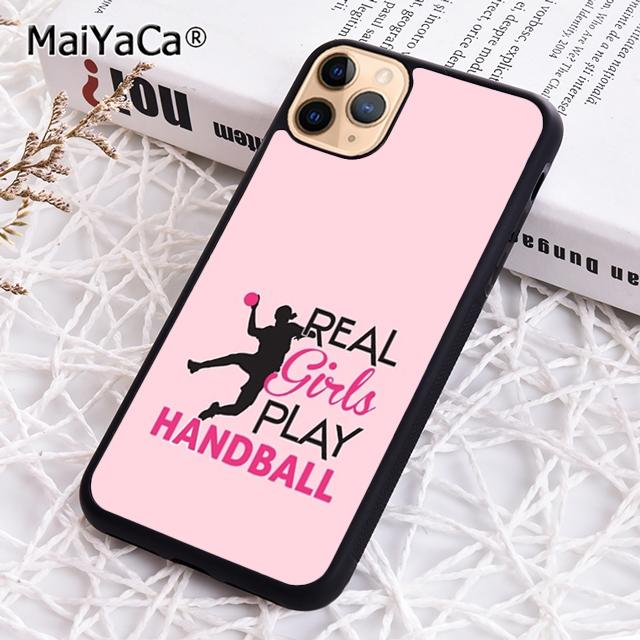 Real Girls Play Handball Quotes Phone Case For iPhone 17 Air 16 Pro Max 15 14 Plus 12 13 Shell Cover Coque