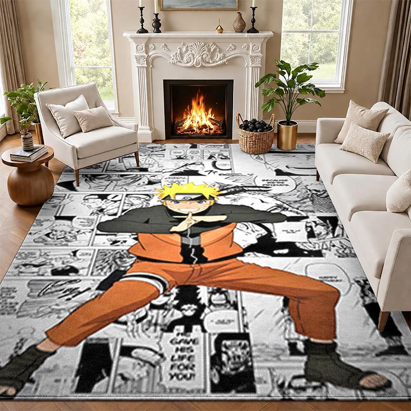 Naruto Carpet Door Mat for Living Room or Bedroom Protective Mat Under Chair Office Decoration Christmas Gift Birthday Present
