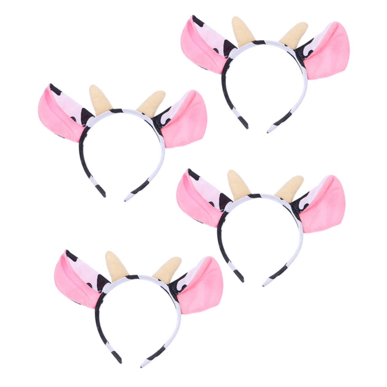 

Ободок Корова Животное 4шт Шапка Корова Ободок Детский Маскарад Взрослый Вечеринка Костюм Аксессуары Набор Смешная Корова [Beaupretty] розовый