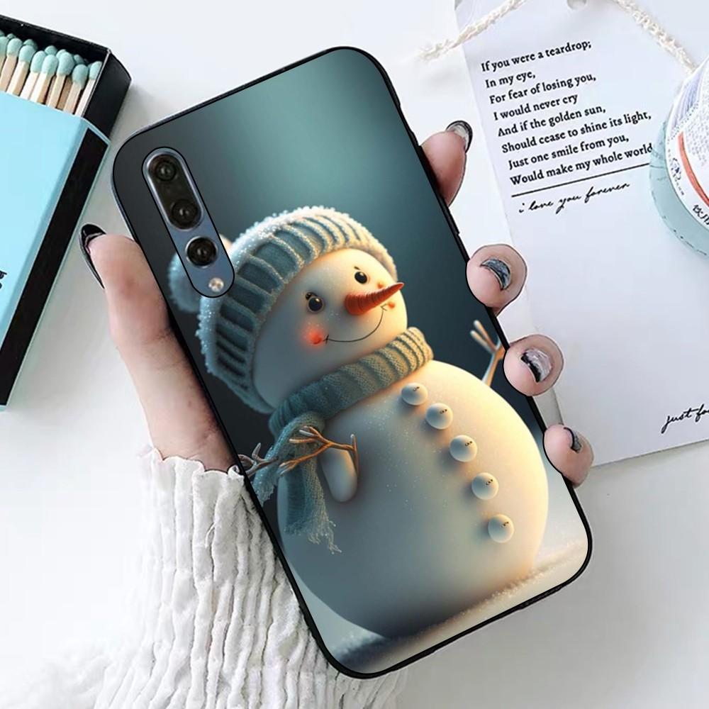 Christmas Snowman Phone Case For Huawei P 8 9 10 20 30 40 50 Pro Lite Psmart Honor 10 lite 70 Mate 20lite