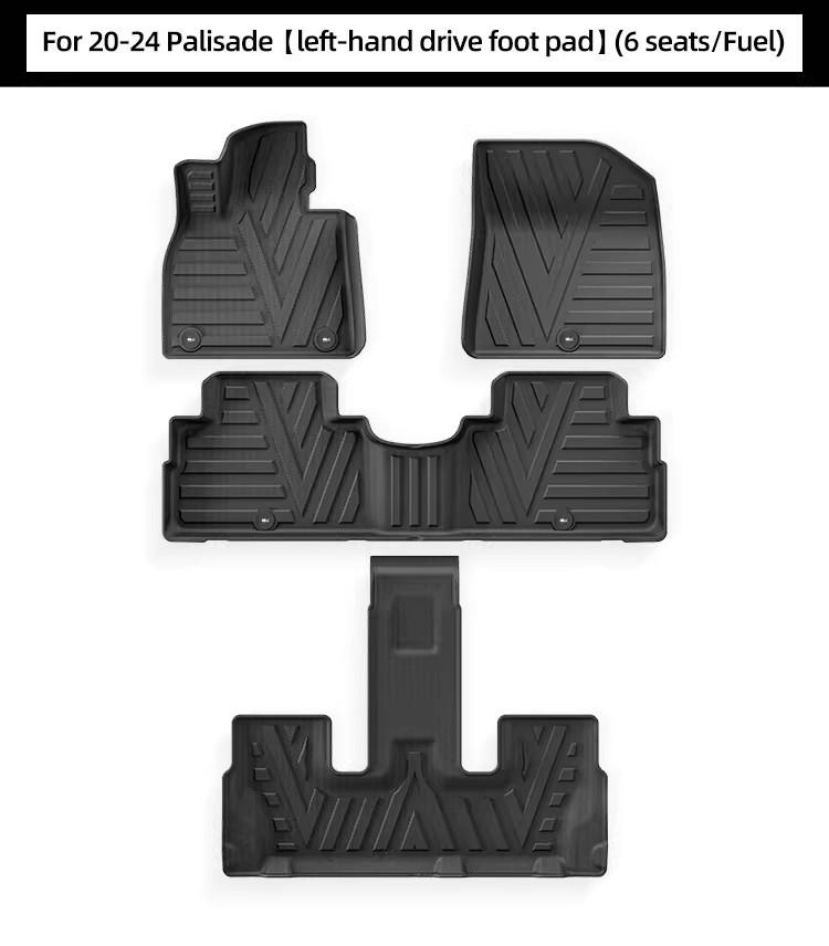 Hyundai Palisade 2020-2026 TPE Waterproof Wear-Resistant Eco-Friendly Floor Mats