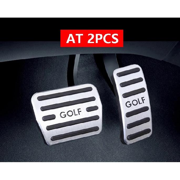 

Ножная педаль автомобиля из алюминиевого сплава, педаль акселератора газа, педаль тормоза, крышка педали сцепления MT/AT для Volkswagen VW Golf 7 Mk7, аксессуары AT 2pcs