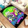 Ricky and Morty pattern rug, digitally printed non-slip decorative rug, a housewarming gift for family and friends.