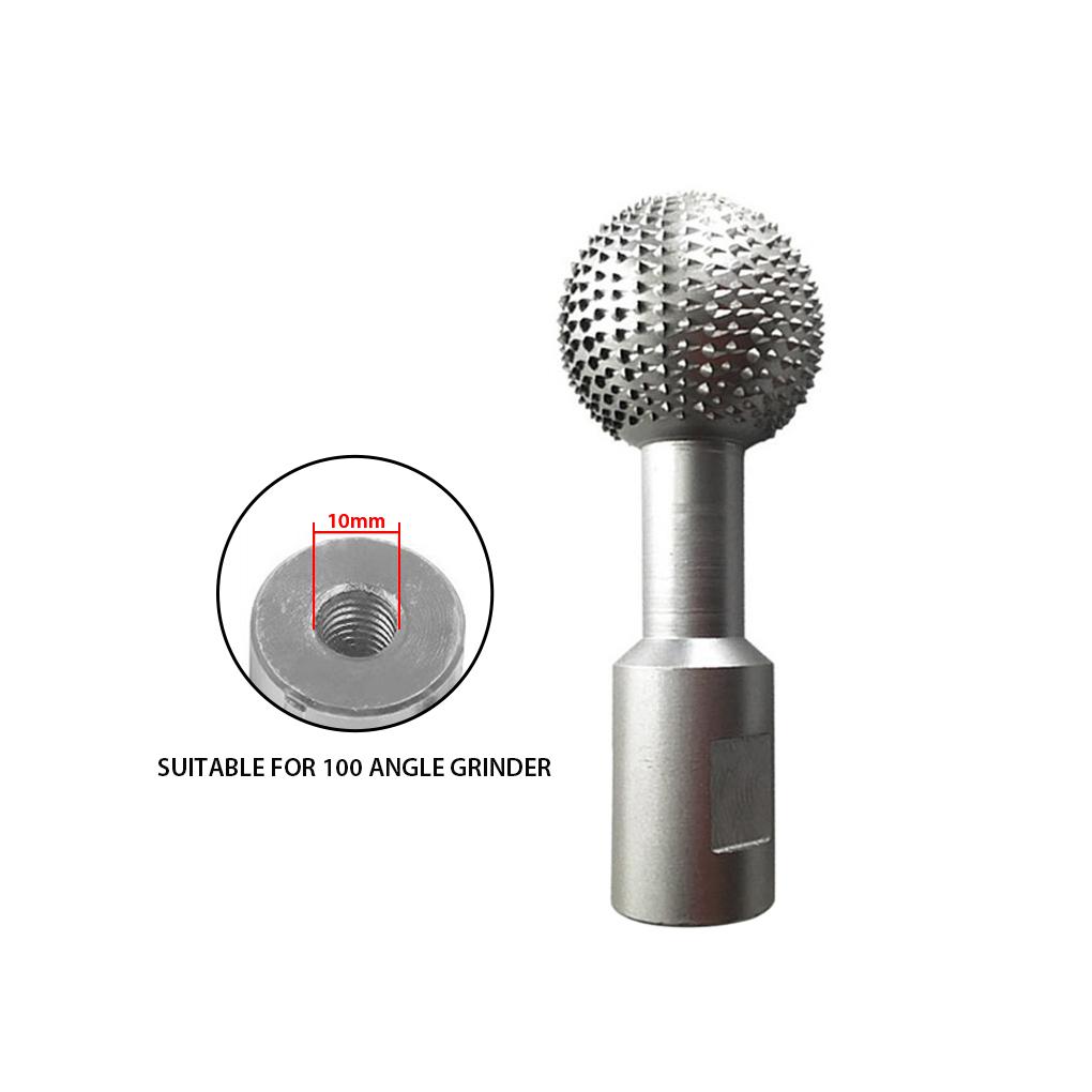 Kugelhobel, sphärische Spindeln, geformter Holzhobel, kraftvoller Schnitzaufsatz für Winkelschleifer, Holzrillenschnitzwerkzeug