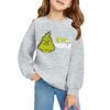 Kids' Long Sleeve Loose Pullover Letter Printed Round Neck Sweatshirt