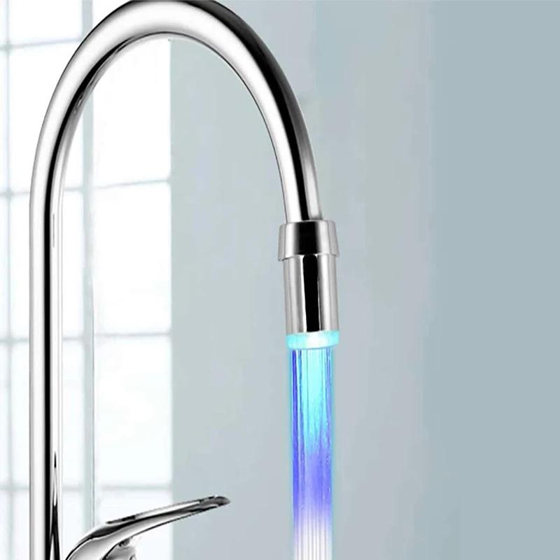НОВЫЙ светодиодный ночник RGB кран креативная водяная лампа душевые лампы романтический 7-цветный для купания бытовой ванная комната декоративные светильники