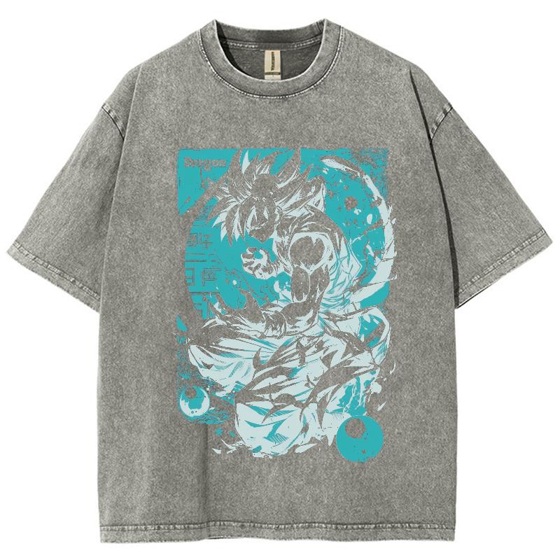 

Японская аниме-зеленая мультяшная футболка с принтом персонажей из мультфильмов, женская свободная джинсовая ткань с коротким рукавом, удобная, высокого качества 3XL