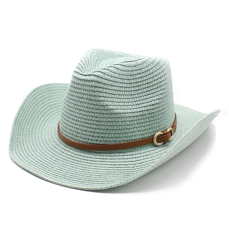 Western Cowboy Hat British Jazz Lady Big Eaves Mountaineering Hat Summer Knitted Cool Hat Internet Celebrity