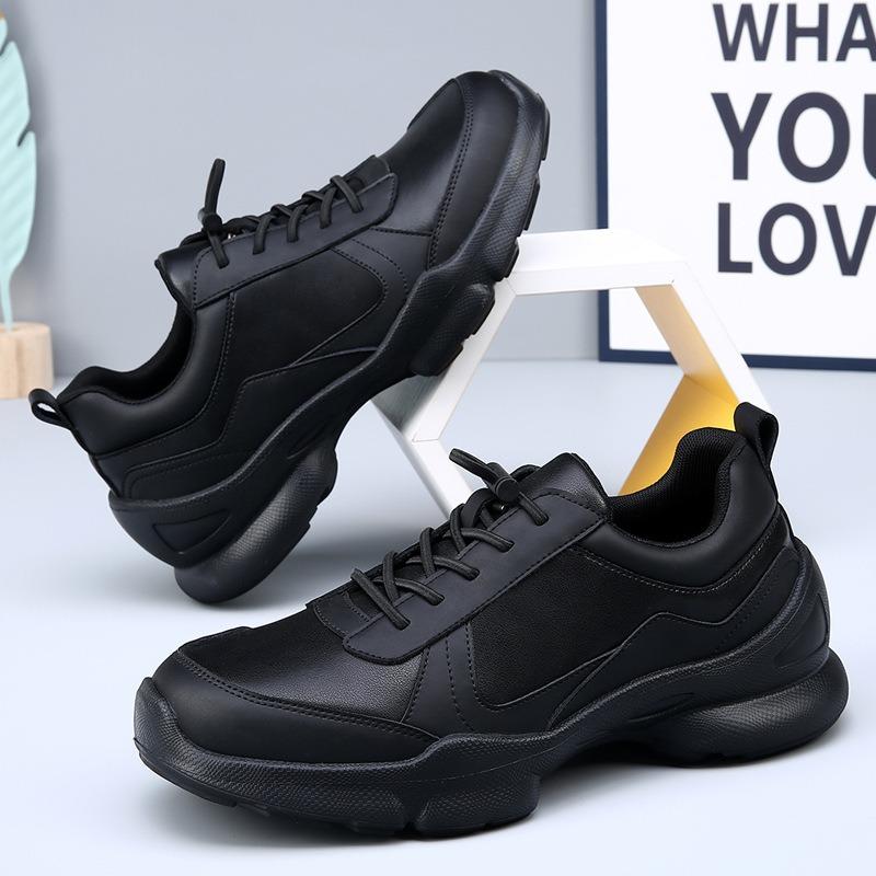 Spring and summer leather walking shoes outdoor sports cross-country running shoes men's hollow breathable casual non-slip hiking shoes