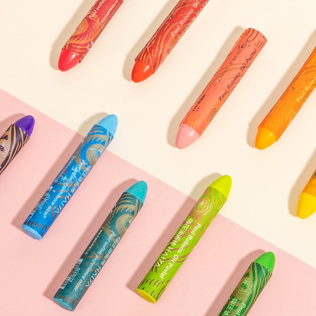 Paul Rubens Oil Pastels 72-Color Set - Vibrant colors, ultra-soft and creamy texture, easy blending - Bullet head shape, ideal for drawing, painting,