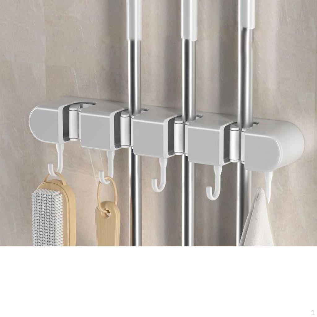 Garden Tool Organizer, Mop and Broom Storage Rack, Hanger for Kitchen Garage Organizer