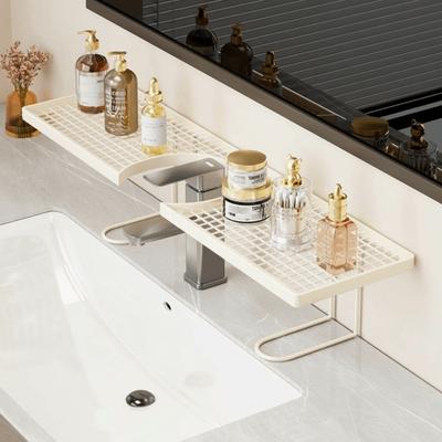 Universal Bathroom Storage Rack Water Drainage Simple Kitchen Storage Rack No-Drill Iron Faucet Storage Shelf Washstand