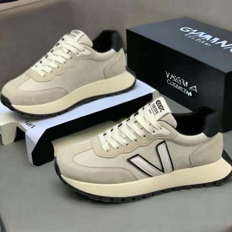 

Спортивная обувь с круглым носком в стиле Форреста Гампа, мужская осенняя новинка, персонализированная студенческая повседневная обувь, обувь на платформе, обувь-вафли 44