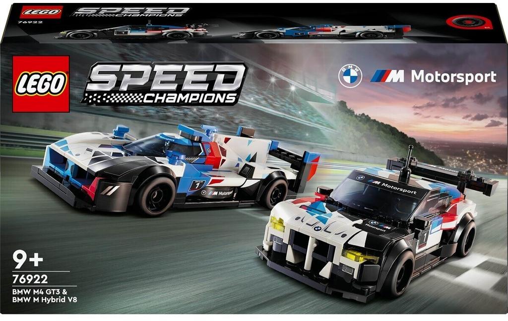 LEGO Klocki Speed Champions – Samochód – BMW M4 GT3 & BMW M Hybrid V8 Samochód wyścigowy (76922)