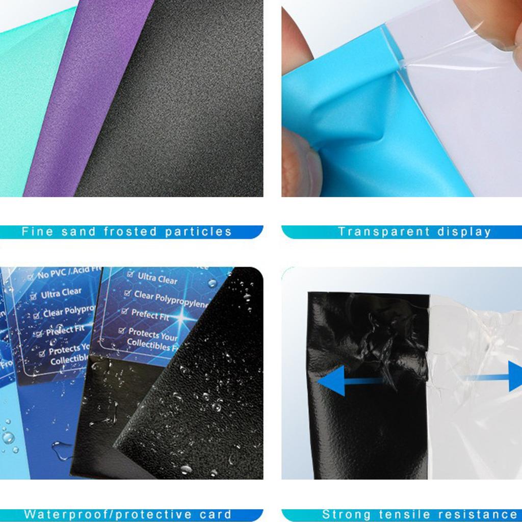 100Pcs 66x91mm Stand Size Card Protectors for Game Cards Football Baseball Sports Cards