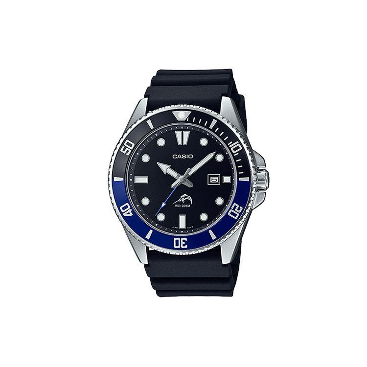 

Casio Vintage Series Round Dial Swordfish Diver Luminous Hands Calendar Quartz Movement Resin Strap Men watches Black MDV106B-1A1V Regular Watch Box,Black Dial