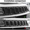 JeCar Grille erts ABS Grill Cover Trim Kit for 2017-Jeep Grand Cherokee WK2, Black